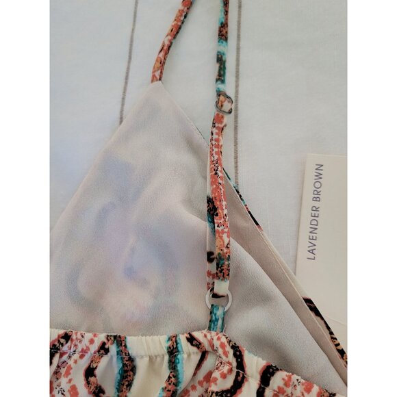 Lavender Brown Maxi Dress Multi-Color Adjustable Straps Size M MSRP $177 - Picture 7 of 13